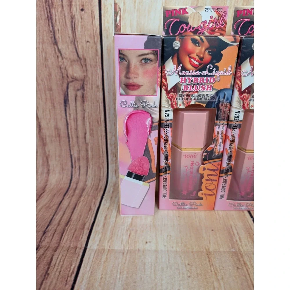 3 PK Ioni Pink Cowgirl Mousse Liquid Hybrid Blush Callie Pink